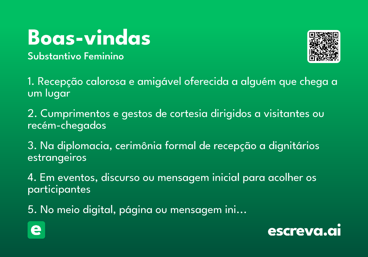 boas-vindas