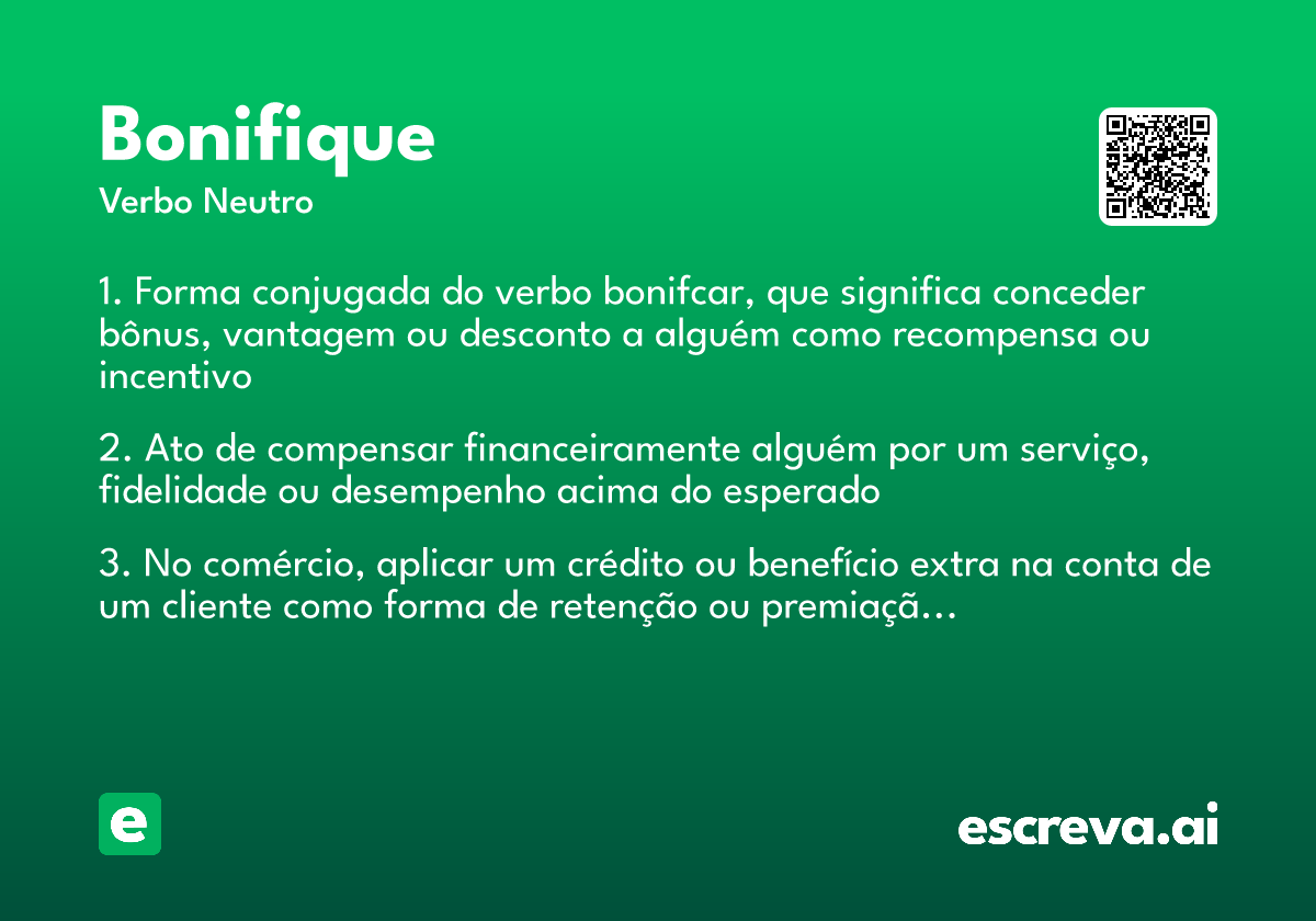 bonifique