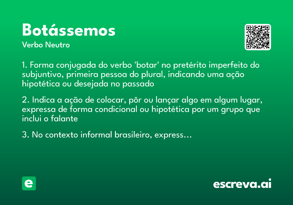 botássemos