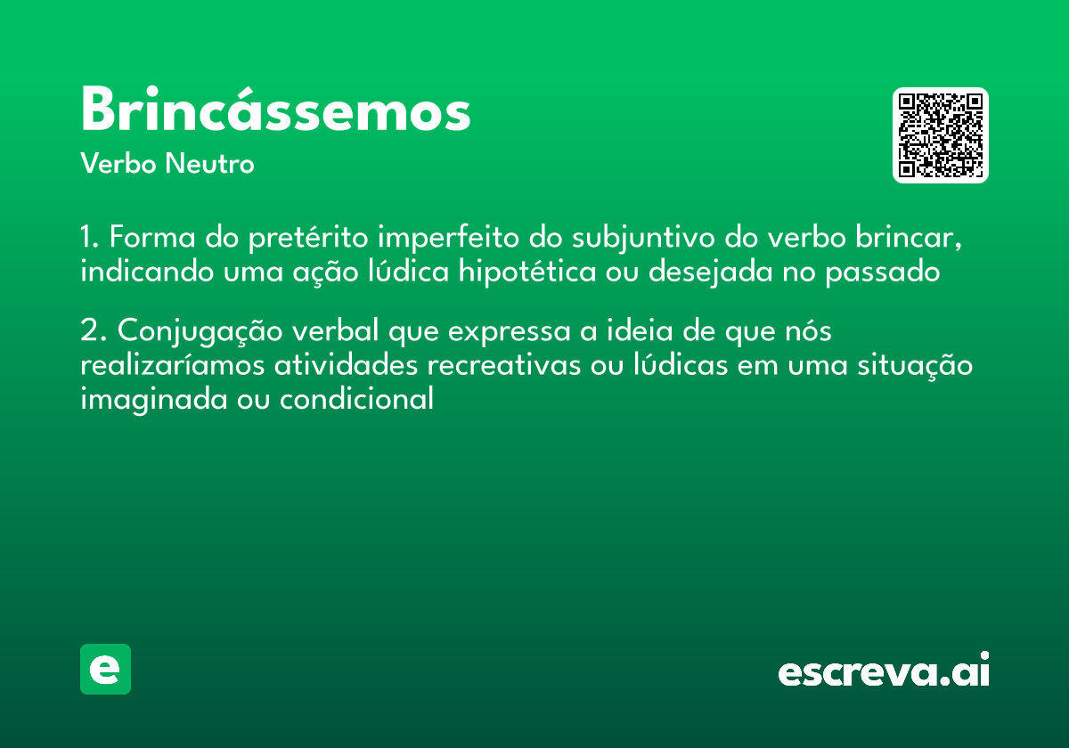 brincássemos