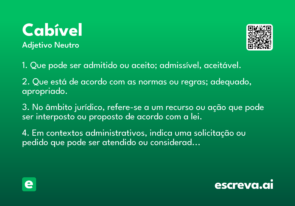 cabível