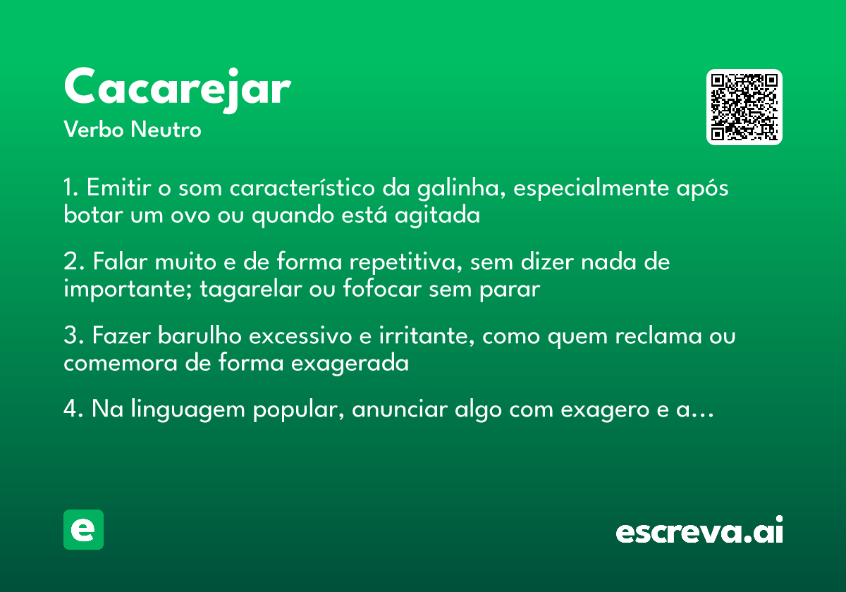 cacarejar