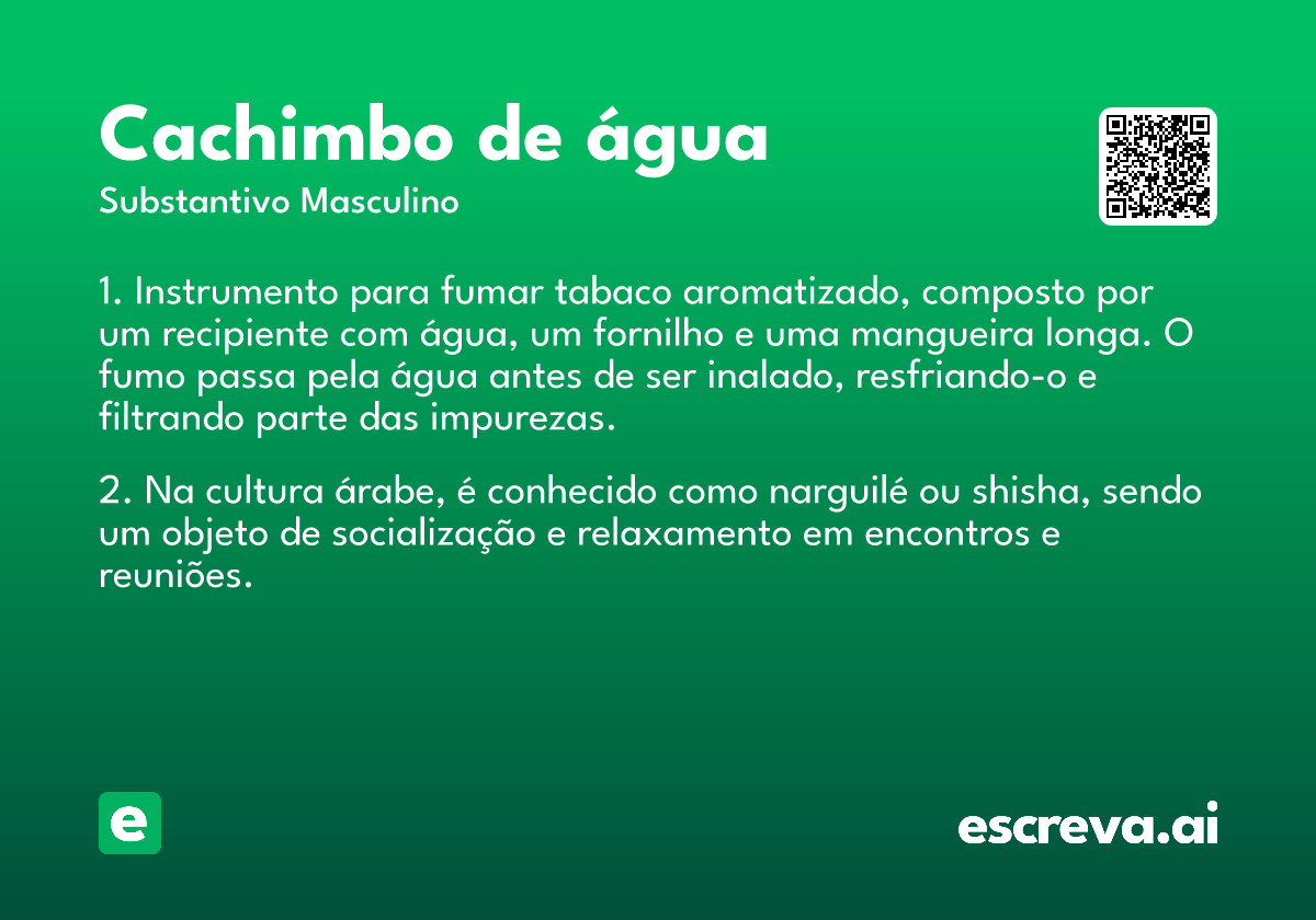 cachimbo de água