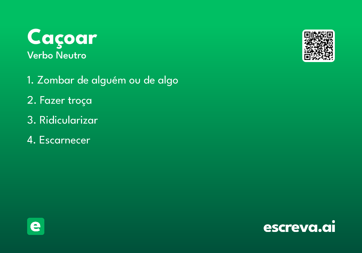 caçoar