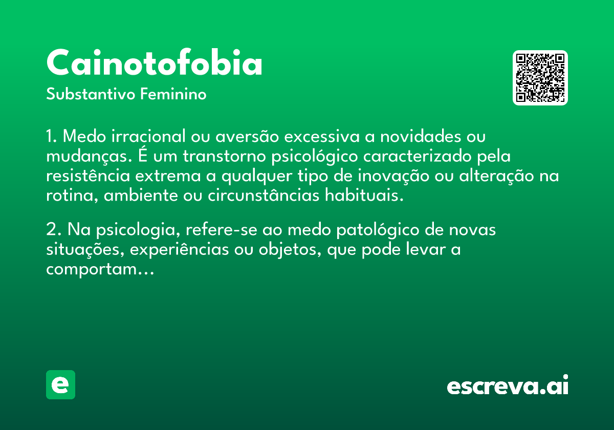 cainotofobia