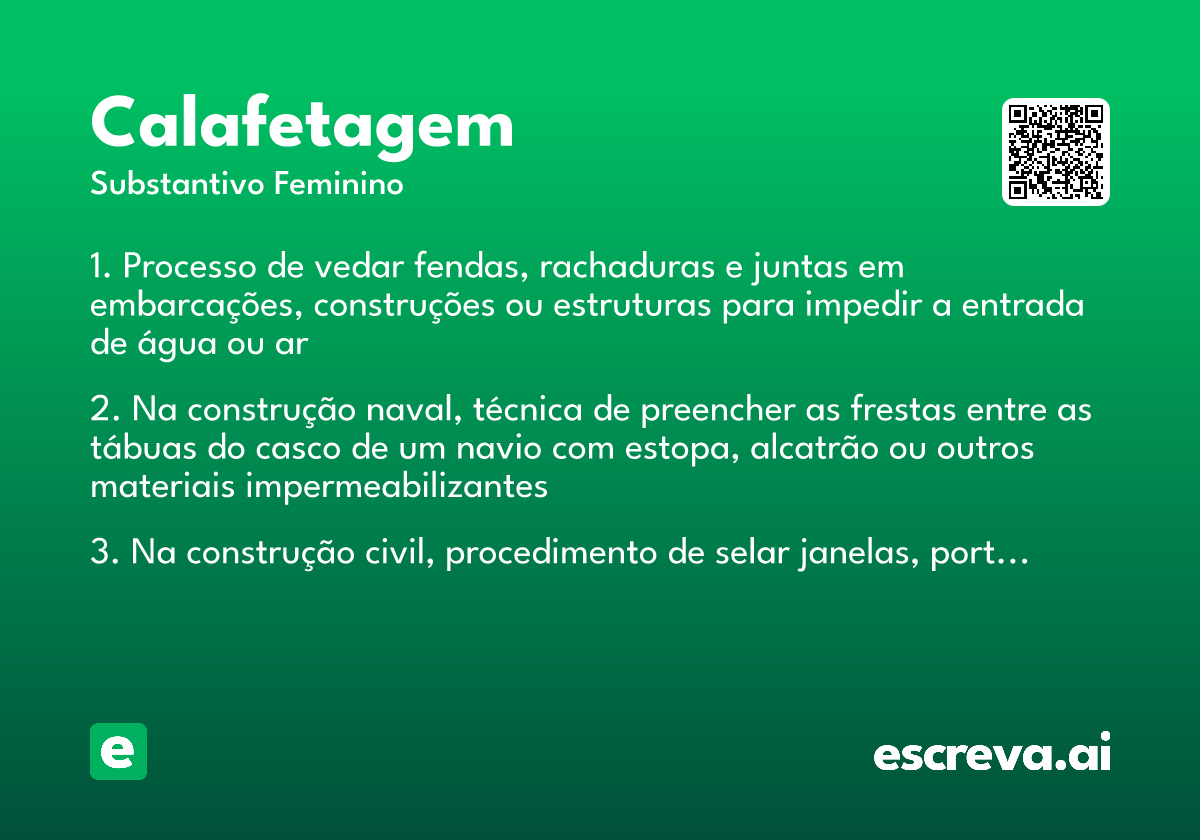 calafetagem