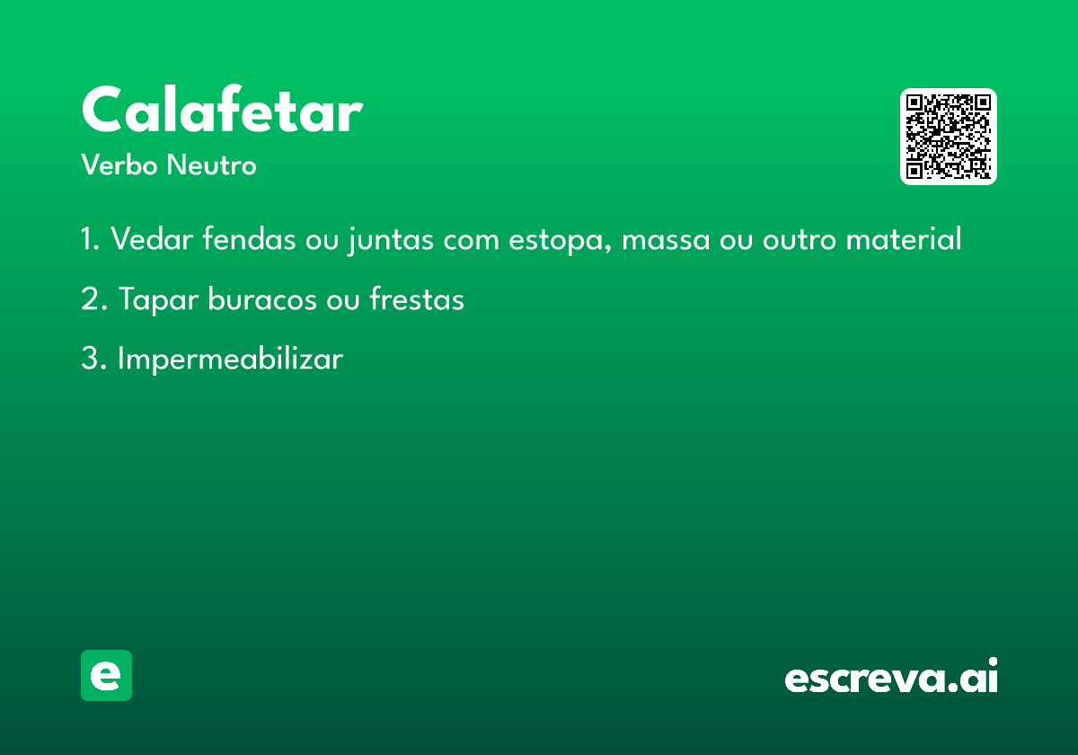 calafetar