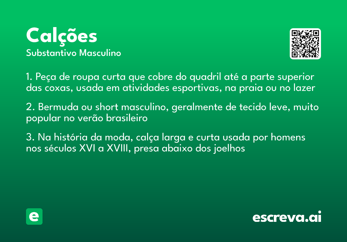 calções