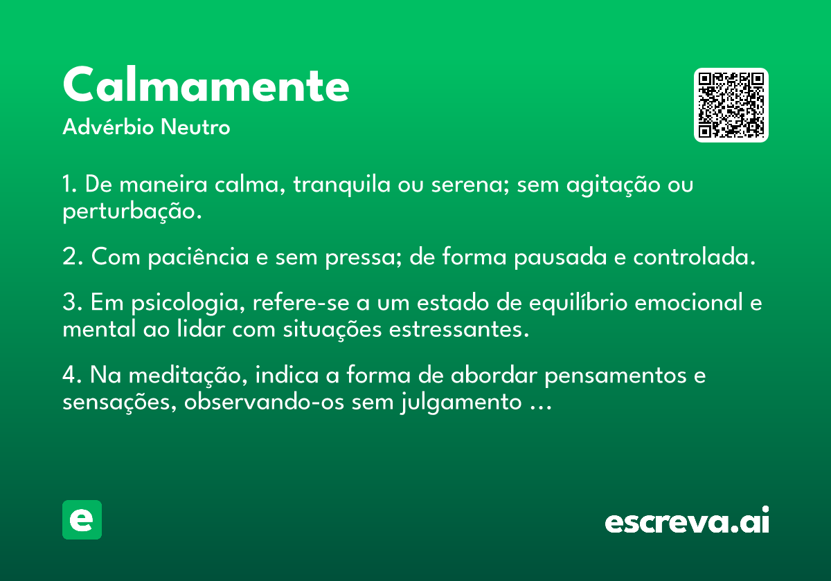 calmamente