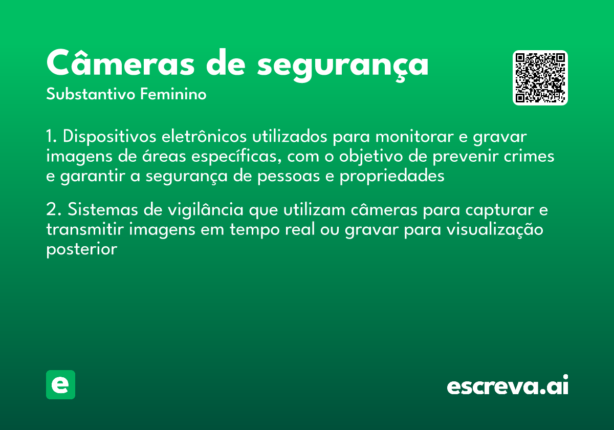 câmeras de segurança