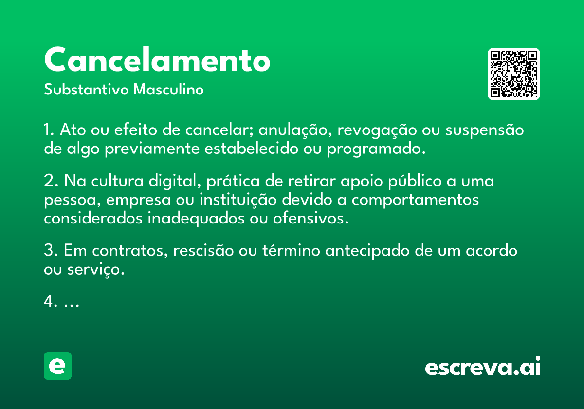 cancelamento