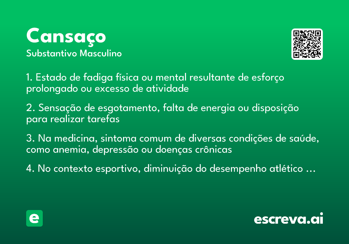 cansaço
