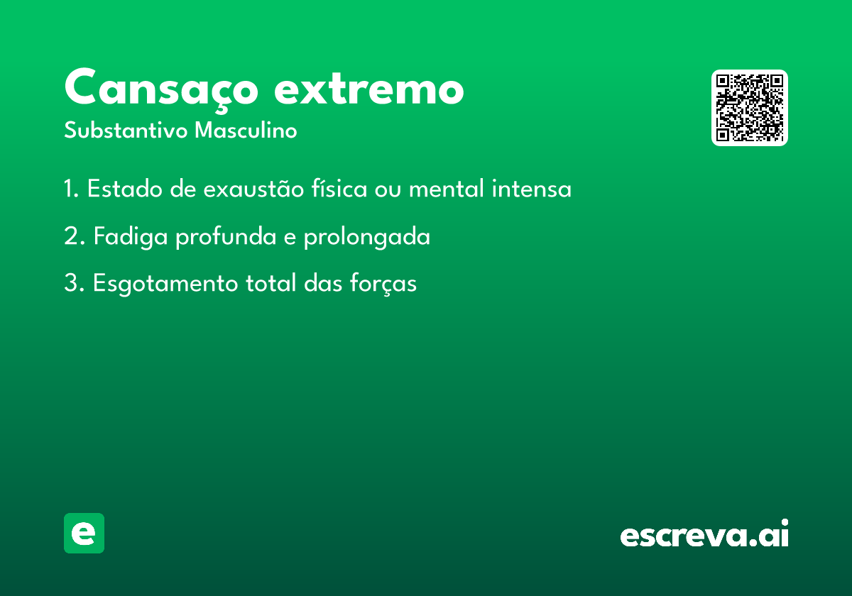 cansaço extremo
