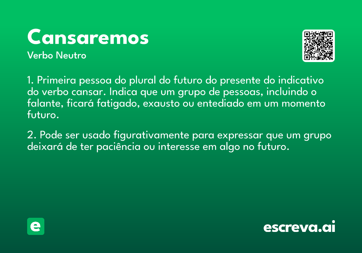 cansaremos