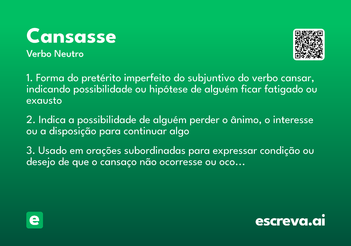 cansasse