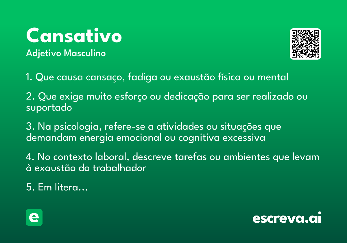 cansativo