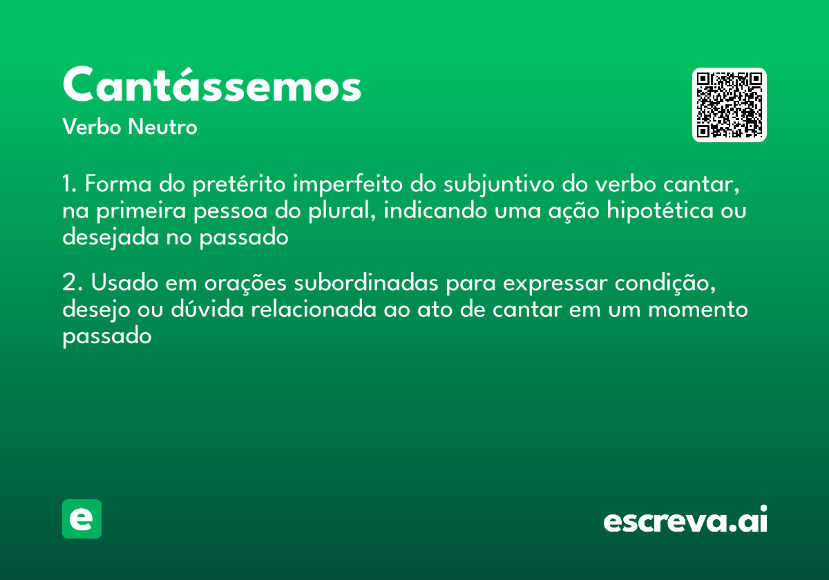 cantássemos