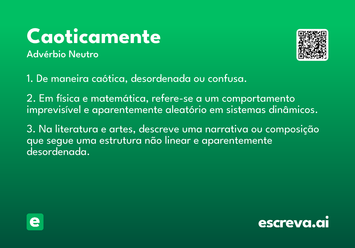 caoticamente
