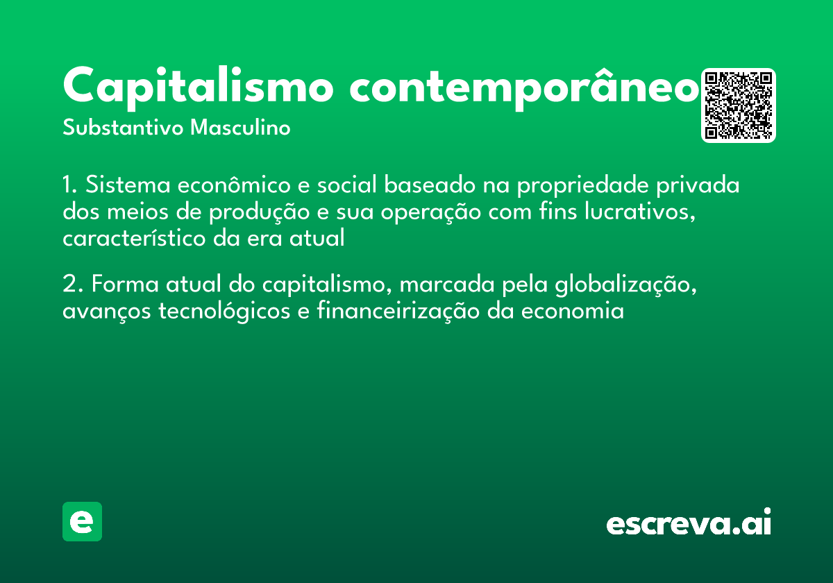 capitalismo contemporâneo