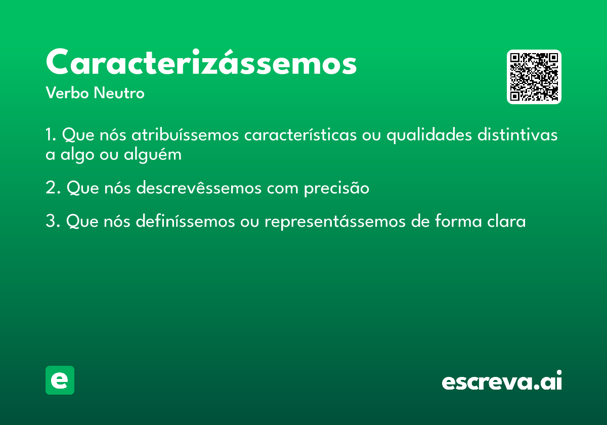 caracterizássemos
