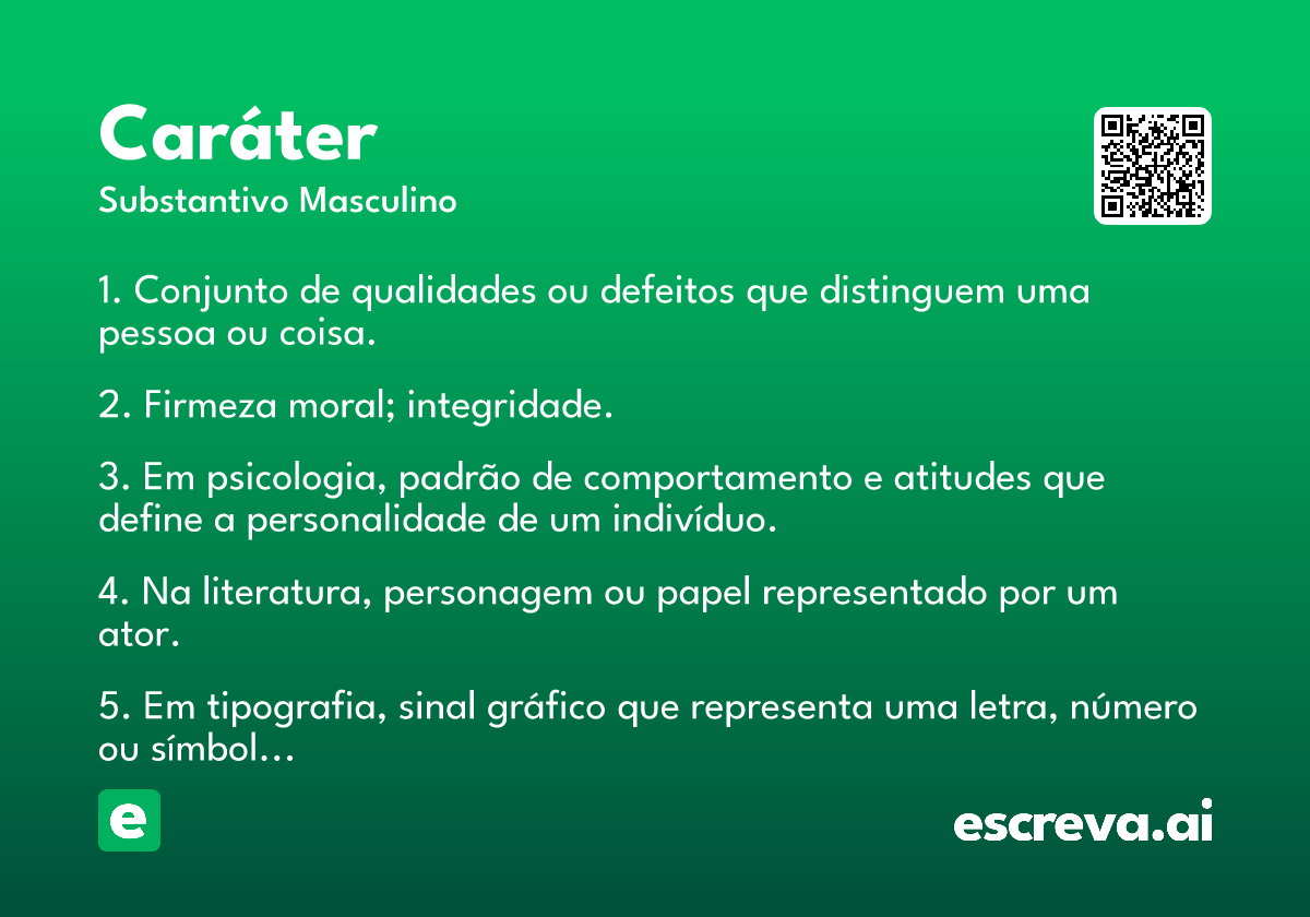 caráter