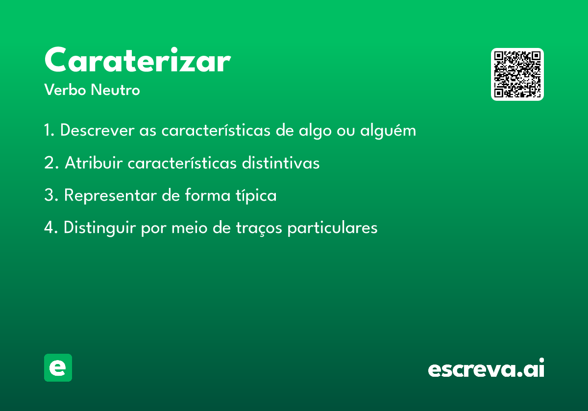 caraterizar