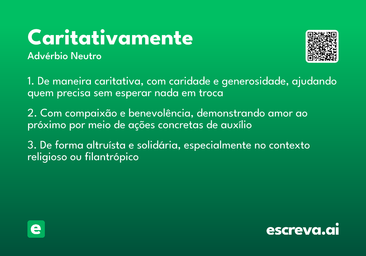 caritativamente