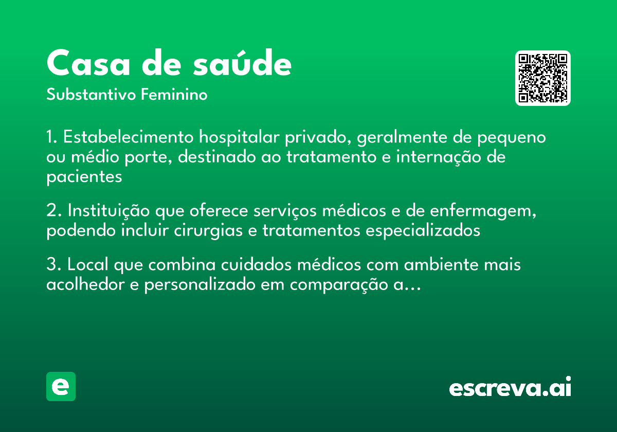 casa de saúde