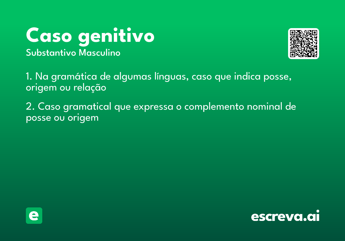 caso genitivo