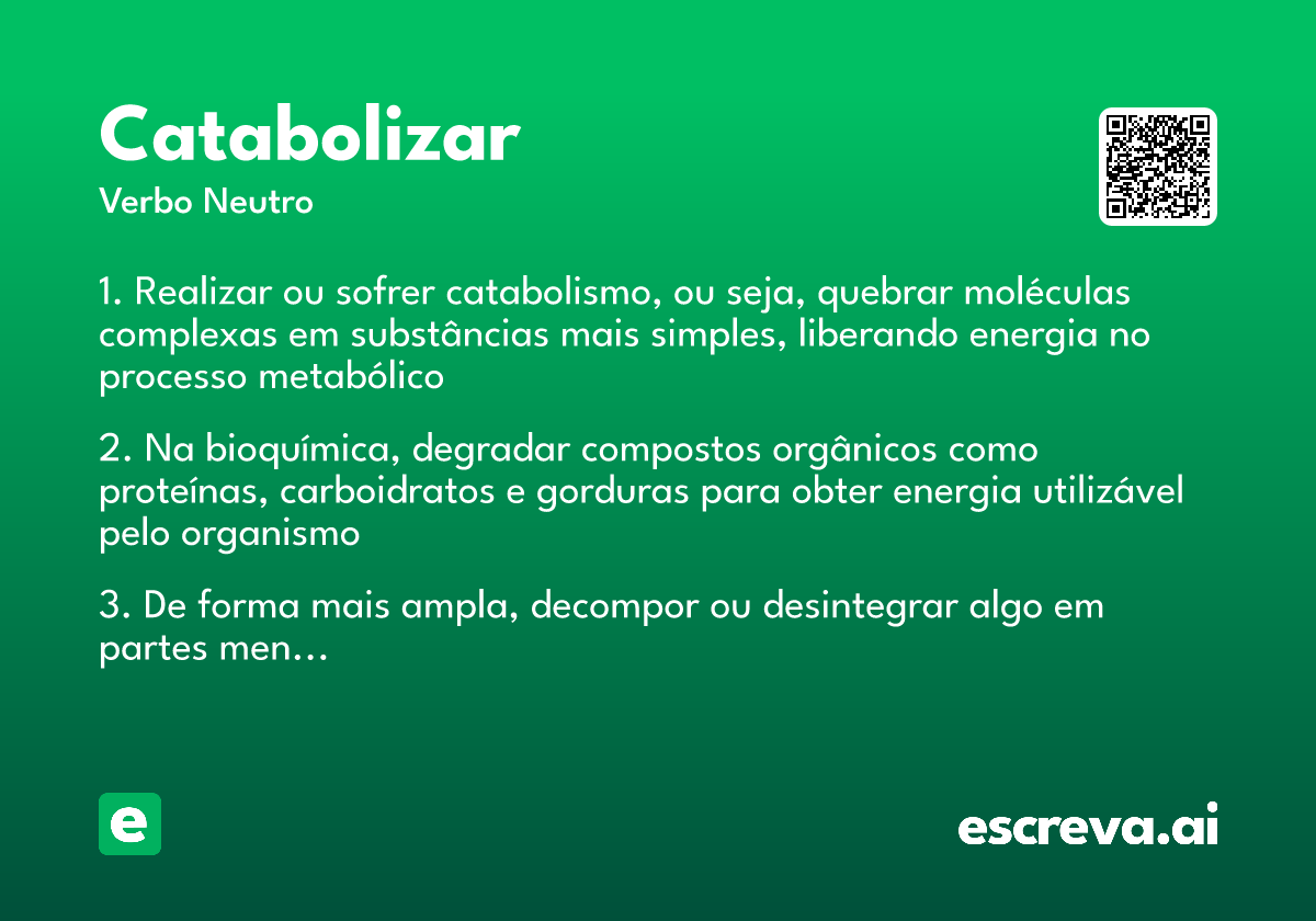 catabolizar