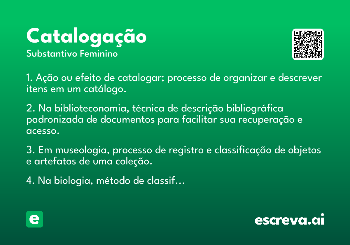 catalogação