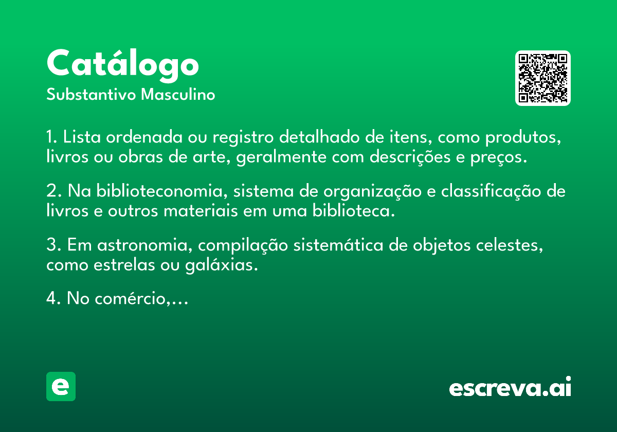catálogo