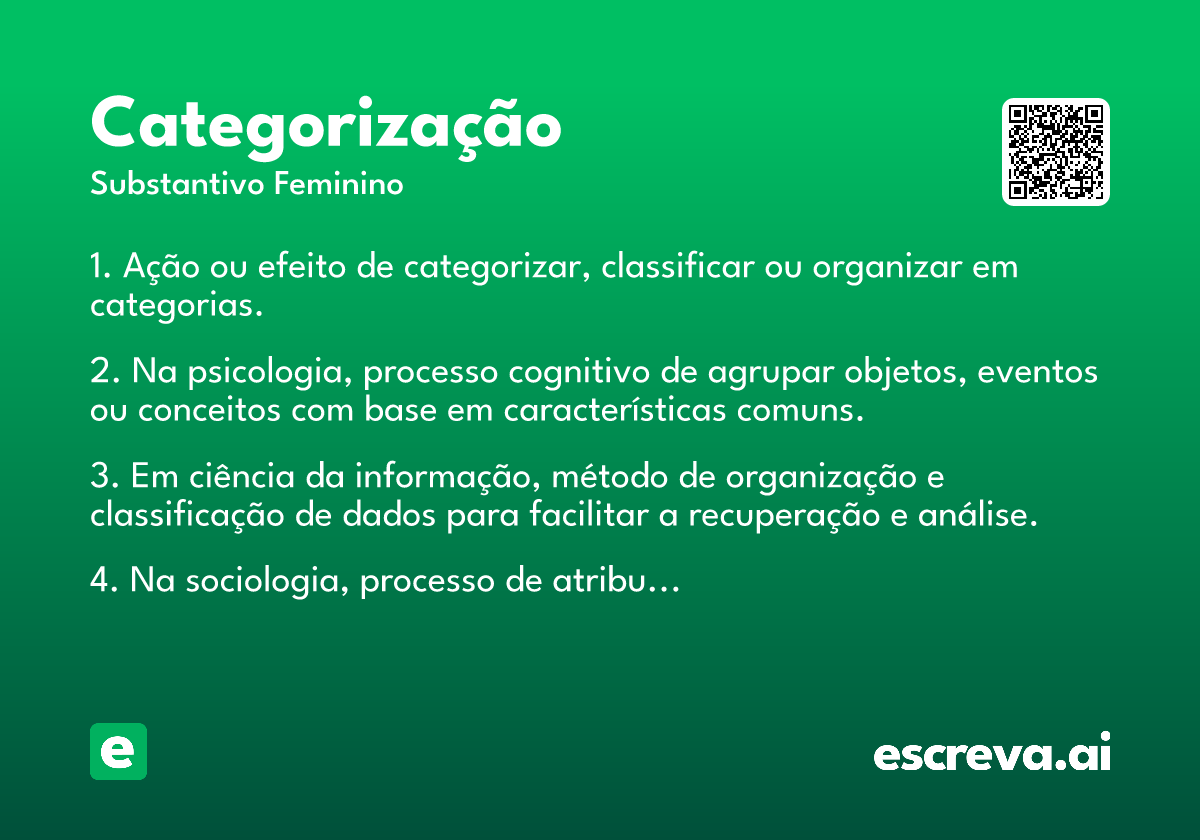 categorização