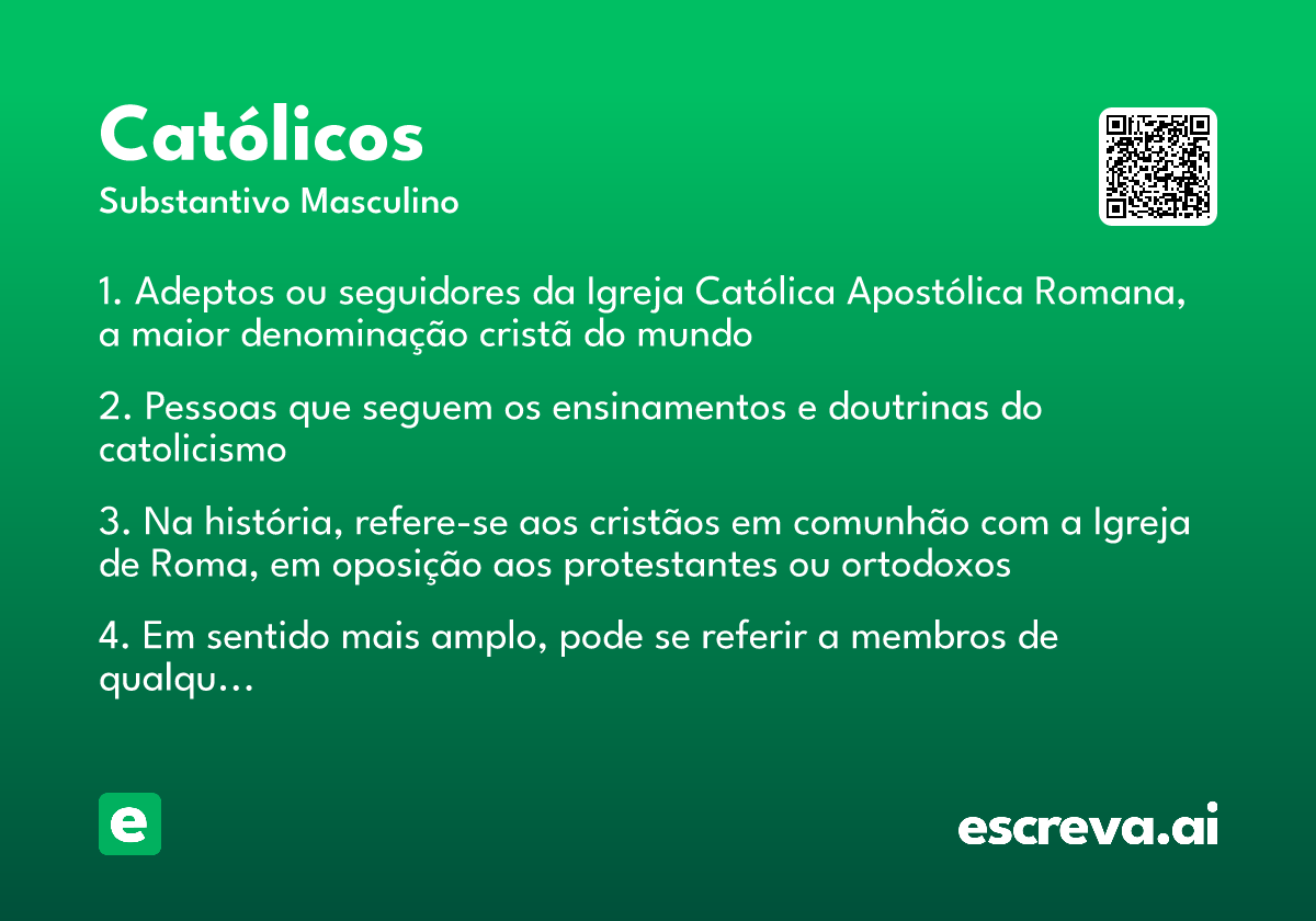 católicos