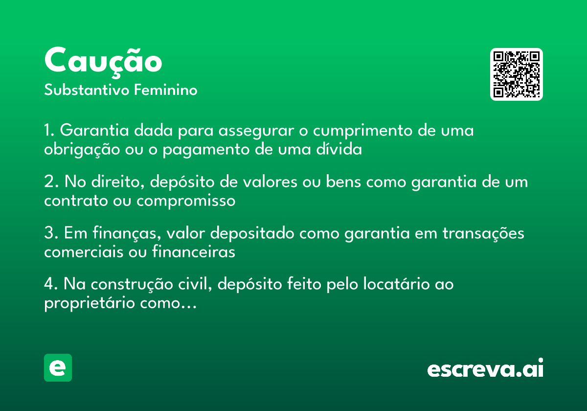 caução