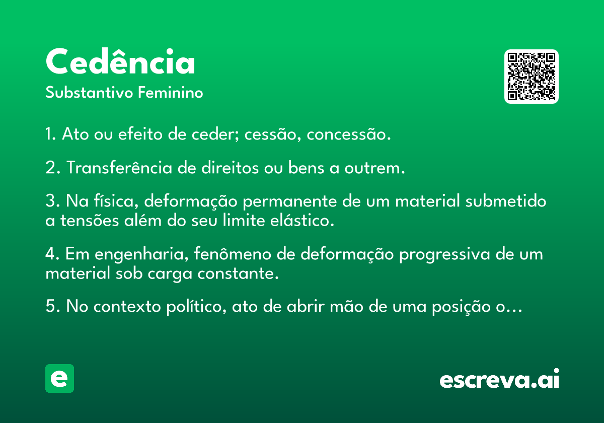 cedência