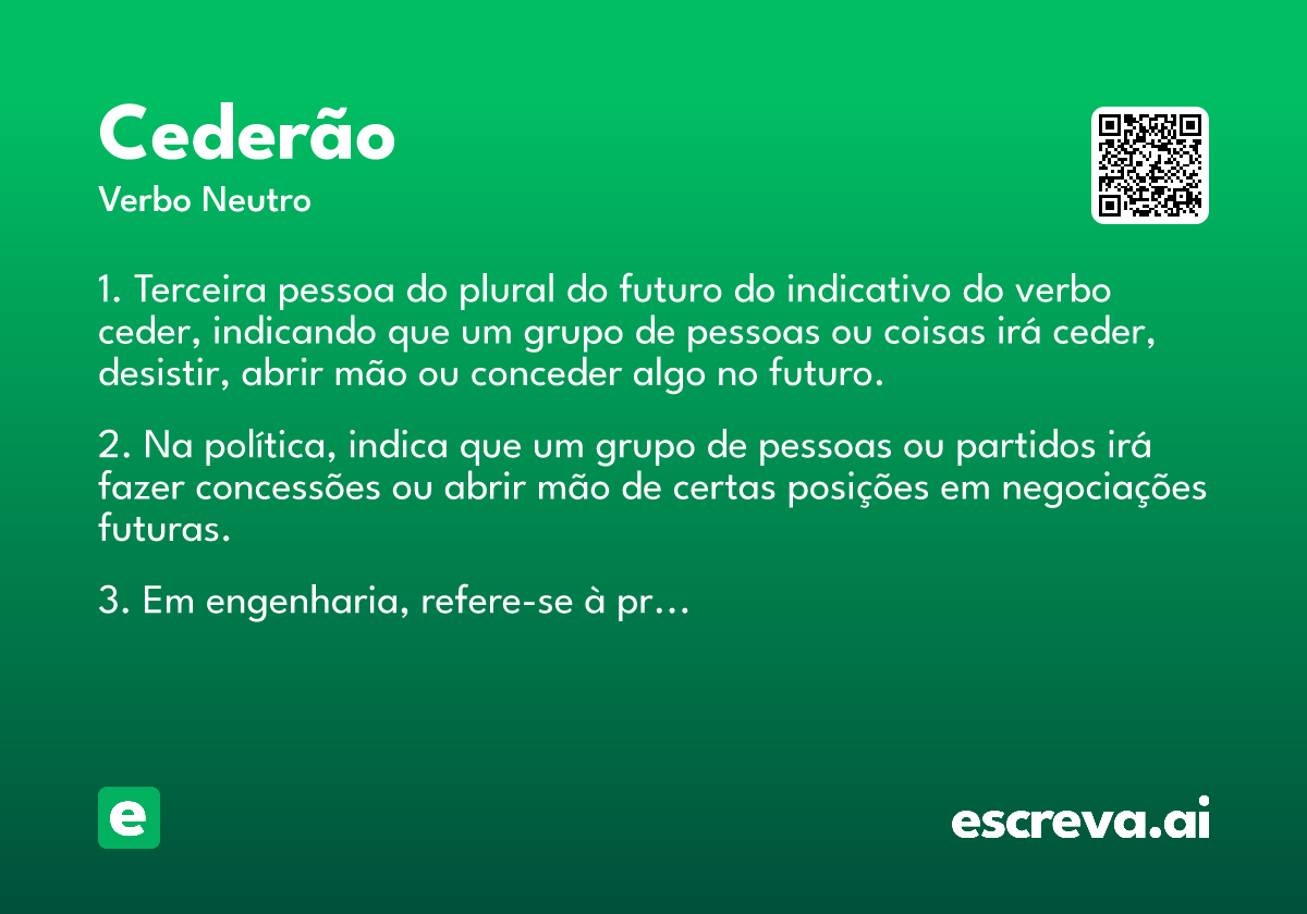 cederão