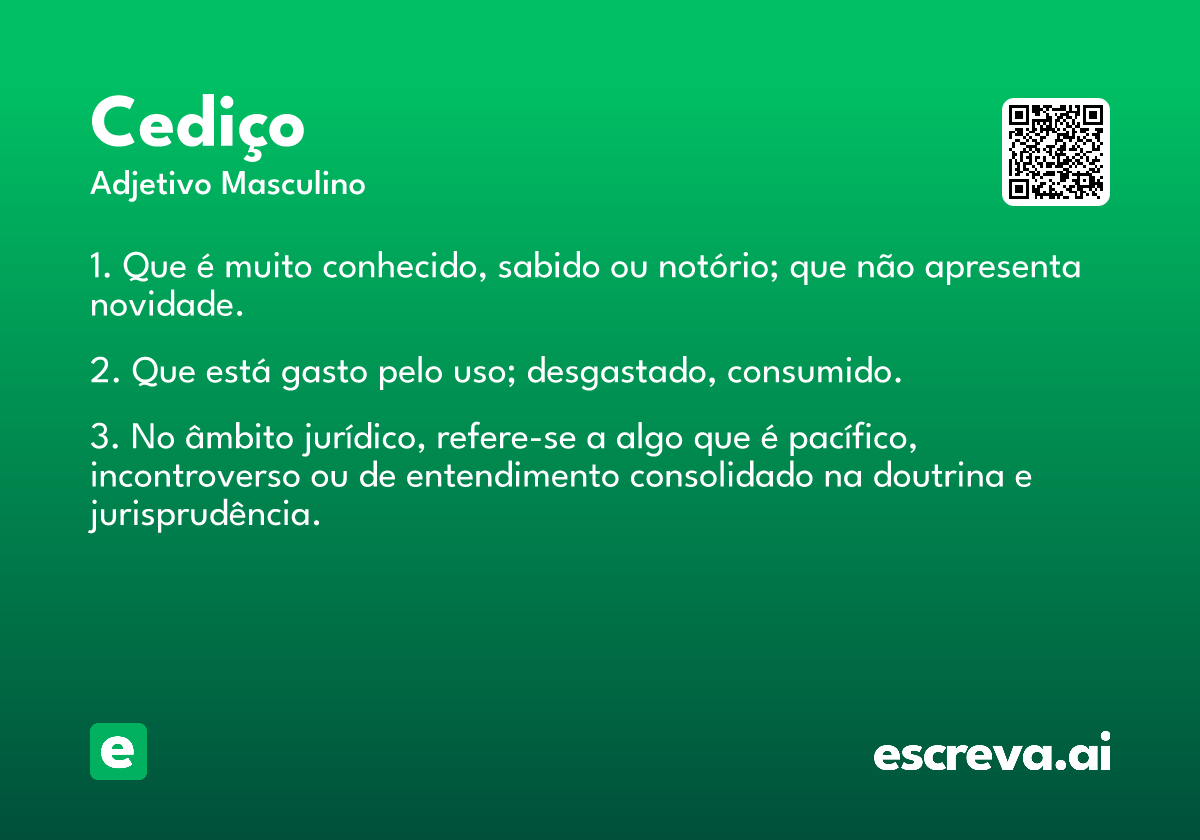 cediço