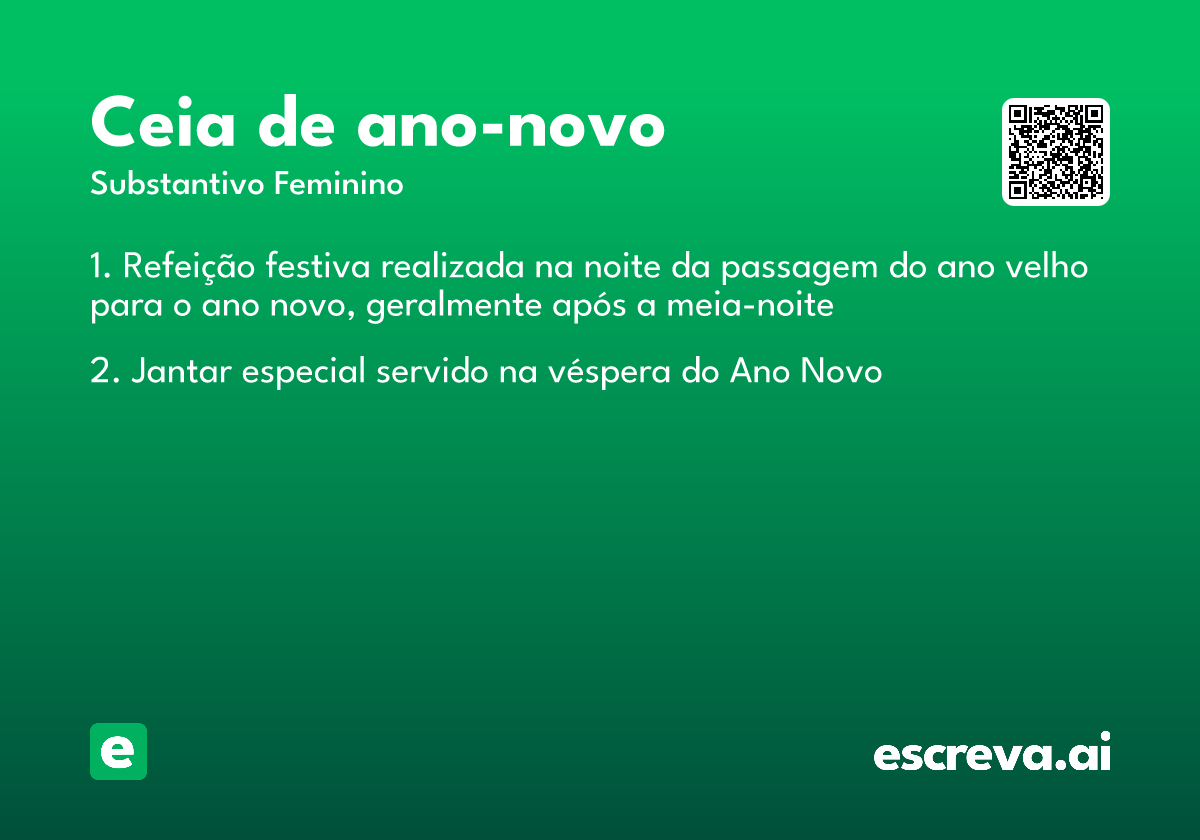 ceia de ano-novo