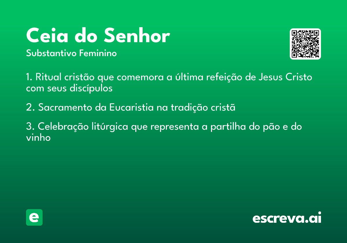 ceia do Senhor