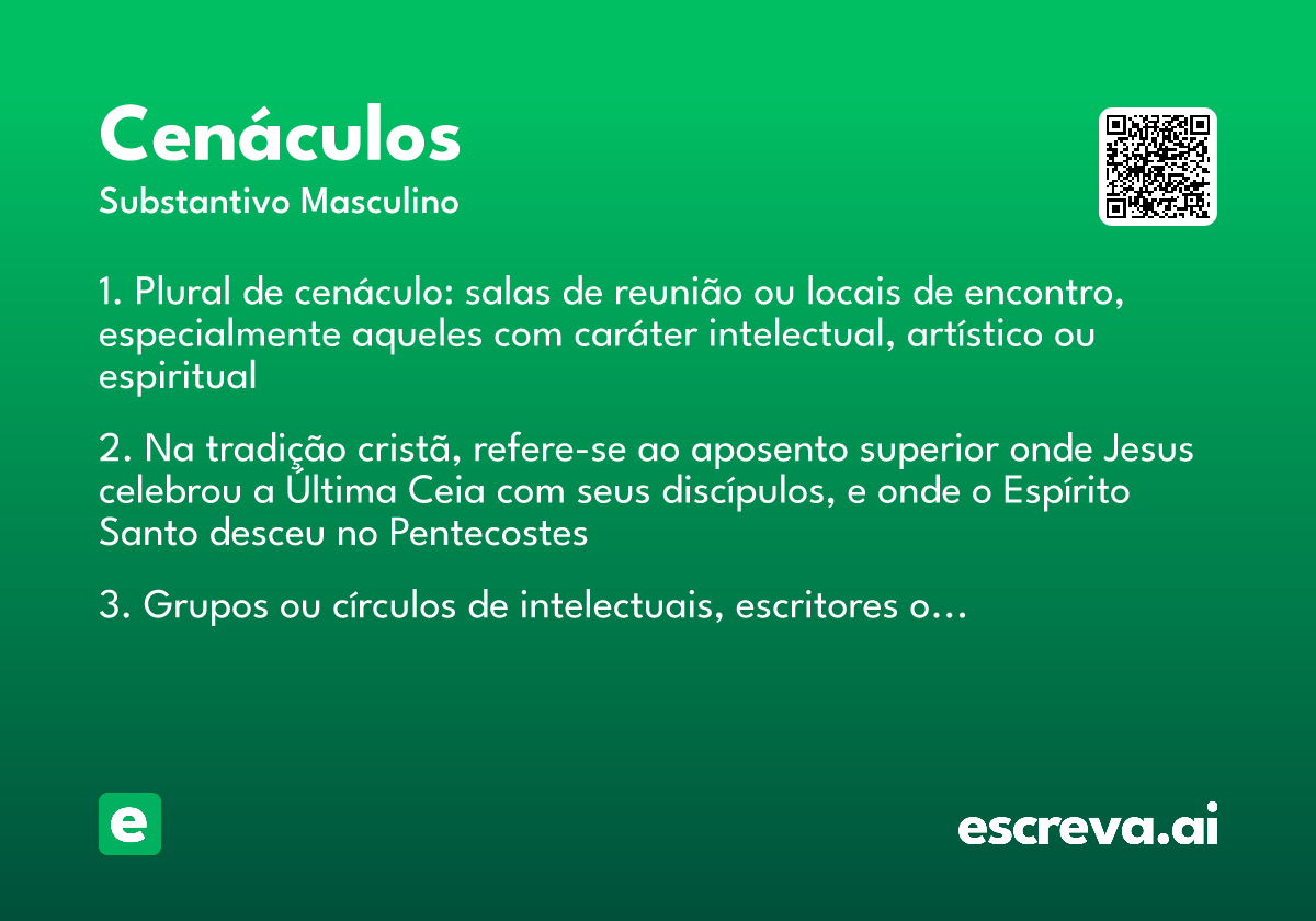 cenáculos