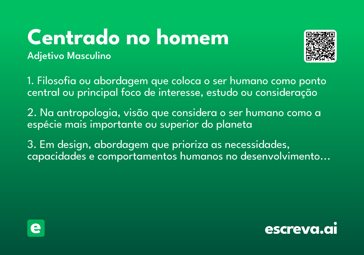 centrado no homem