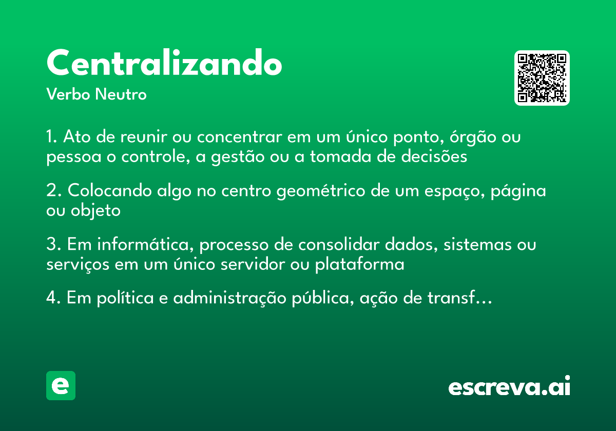 centralizando