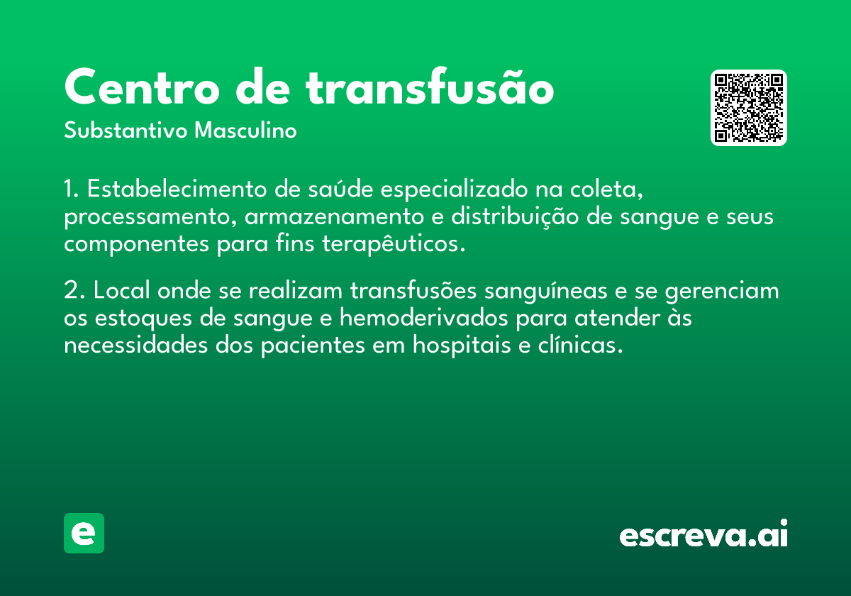 centro de transfusão