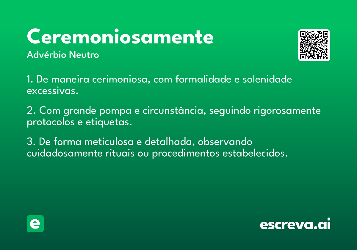 ceremoniosamente