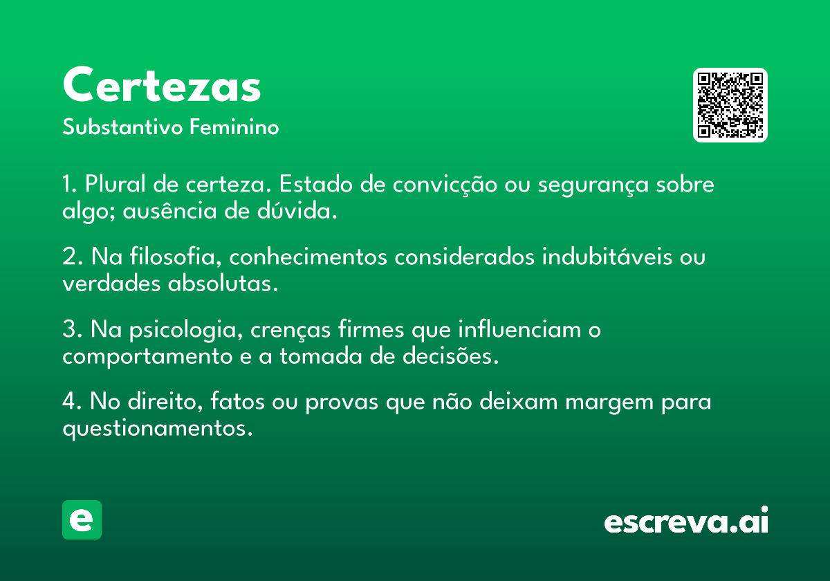 certezas