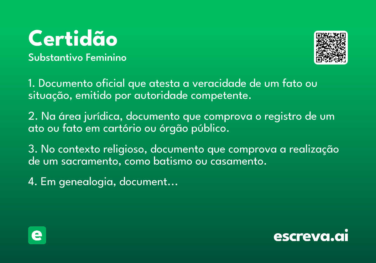 certidão