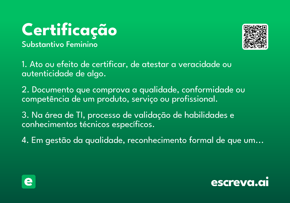 certificação