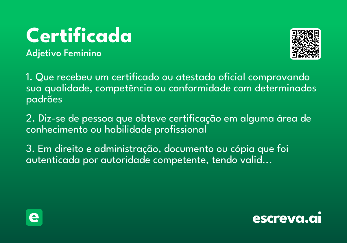 certificada