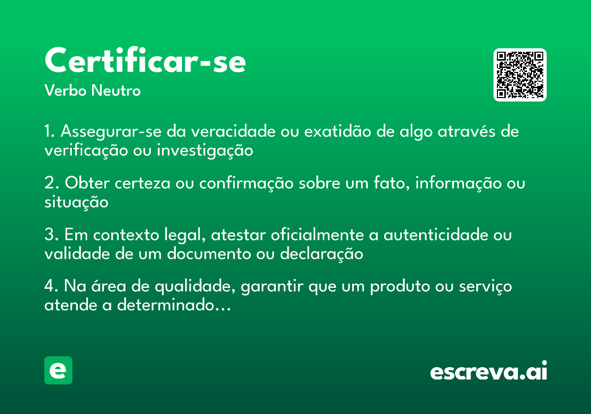 certificar-se